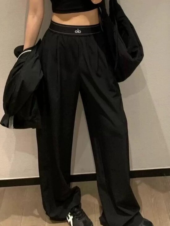 ALO Yoga Pants - ALO Yoga Black Suit Pants 🤍 Wide Leg Regular Fit NWT